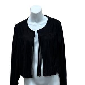 Miley and Molly Black Festival Fringe Jacket size L